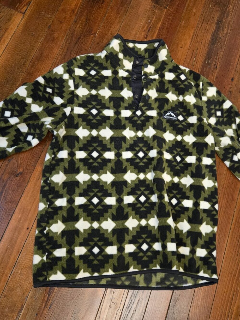 Massive Outdoor Fleece Quarter Zip M L pattern Green